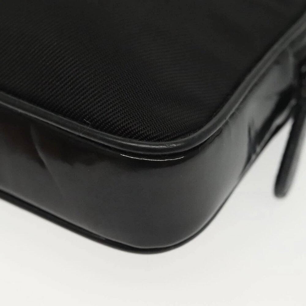 GUCCI Bamboo Hand Bag Nylon 2way Black Silver 007 2040 0275 Auth 141697 - Picture 4 of 16